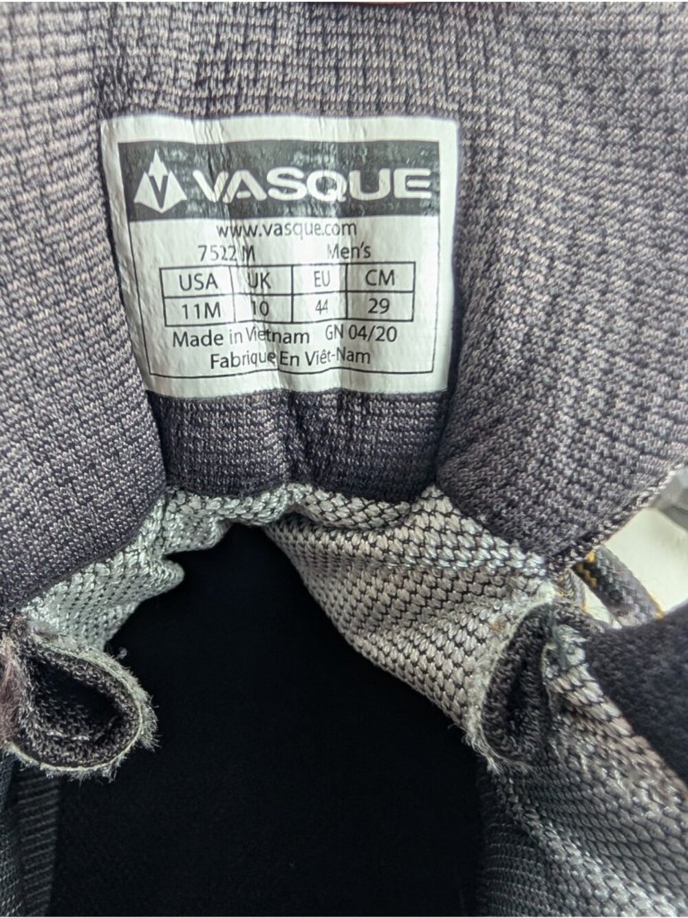 Vasque Breeze LT GTX Hiking Boot Mens 11 Gray Gore Tex Waterproof Vibram Outdoor - Picture 15 of 16